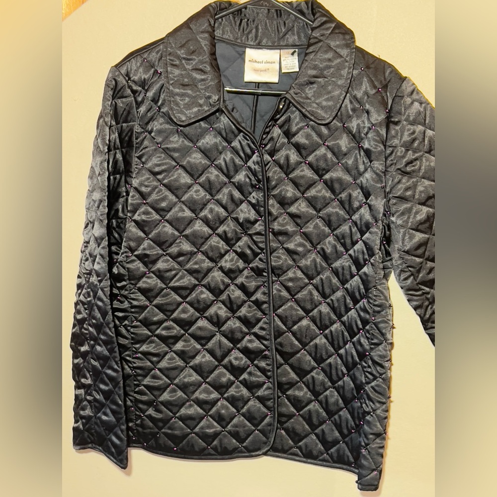 Vintage Michael Simon Black Quilted Puffer Jacket